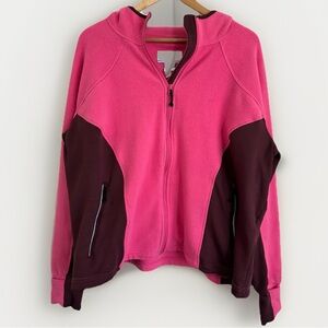 Columbia Omni-Shield Zip Hoodie Pink Maroon Plus 3X